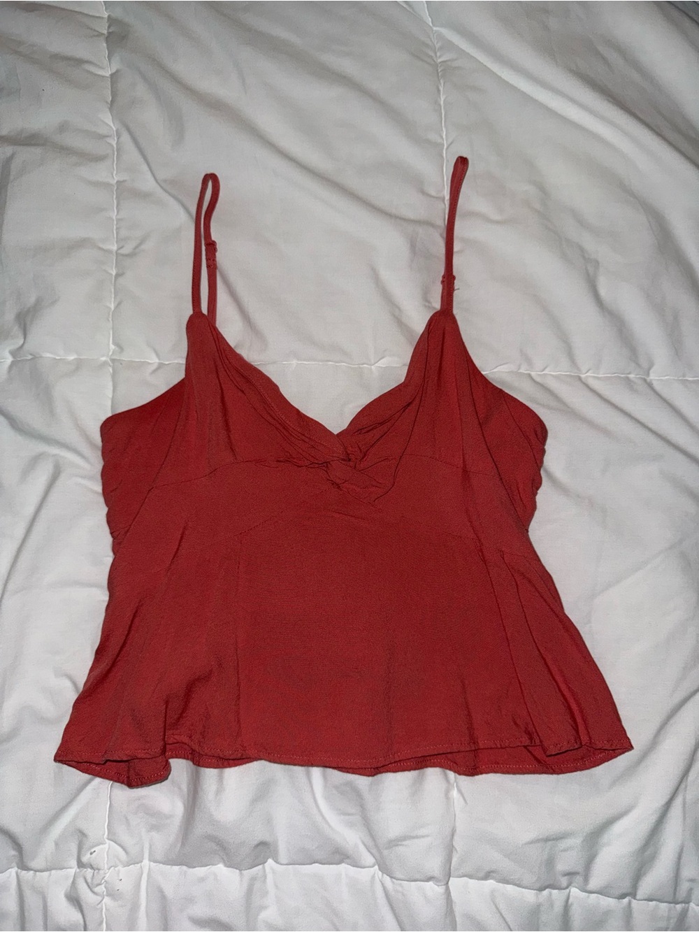 American Eagle Outfitters Dark Pink Spaghetti-Strap V-Neck Cami